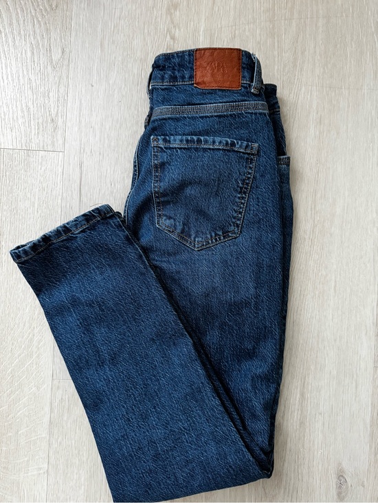 Zara Other - Zara Skinny Dark Blue women Jeans with Brown Patch